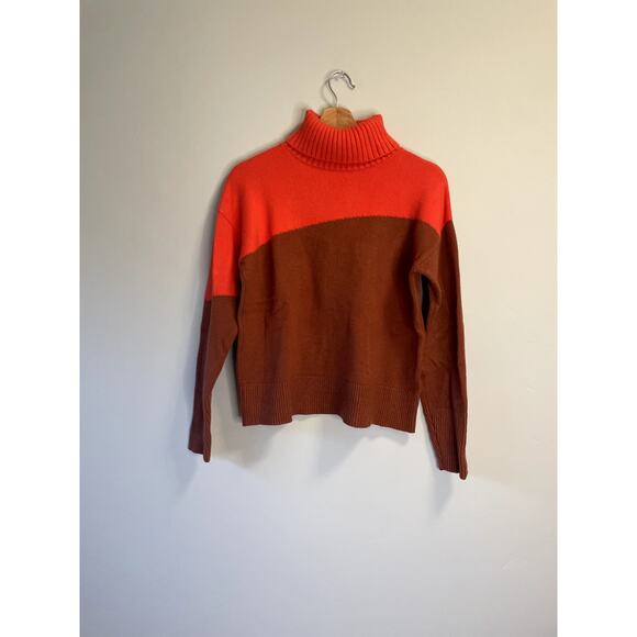 Anthropologie Sweaters - Anthropologie Colorblocked Turtleneck Sweater